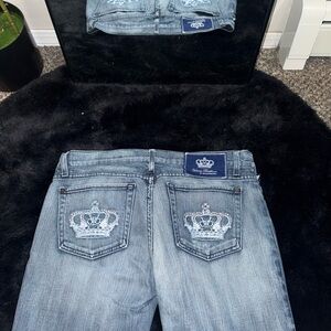 Victoria Beckham Rock & Republic Light Blue Crown Jeans